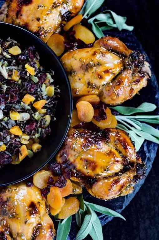 Apricot Chicken with Wild Rice