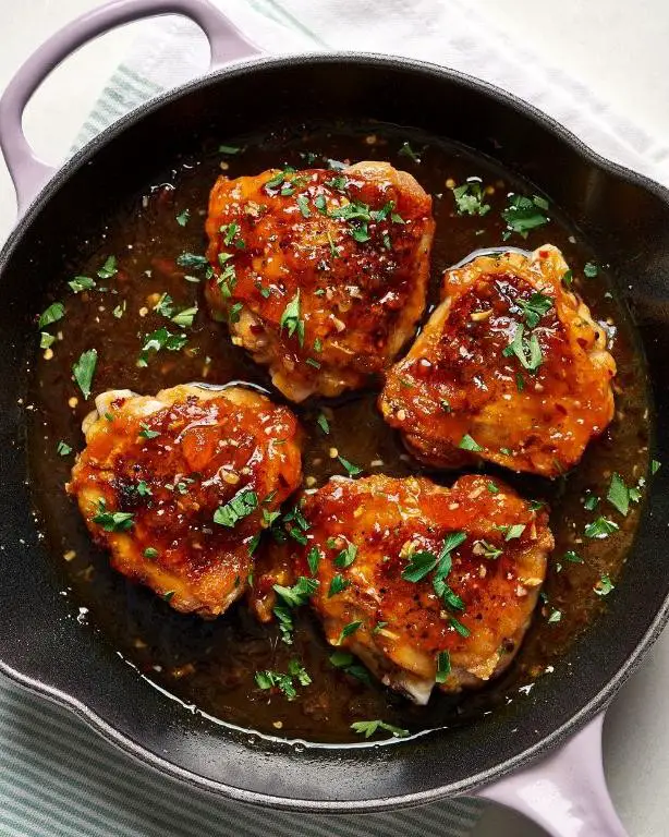 Apricot Glazed Chicken Thighs