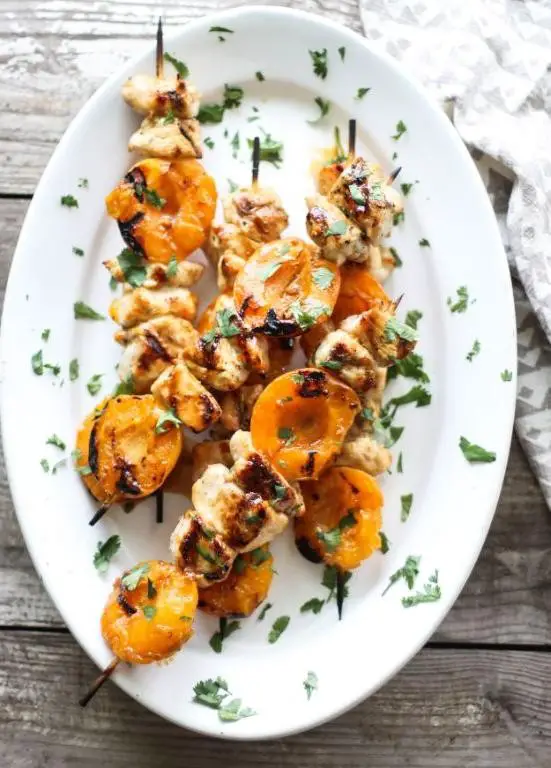 Apricot and Mustard Chicken Skewers