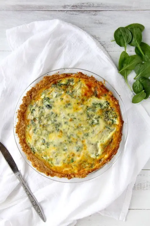 Artichoke and Spinach Bisquick Quiche