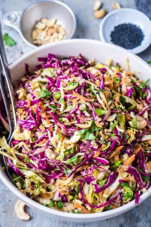 Asian-Inspired Red Cabbage Salad with Sesame Dressing