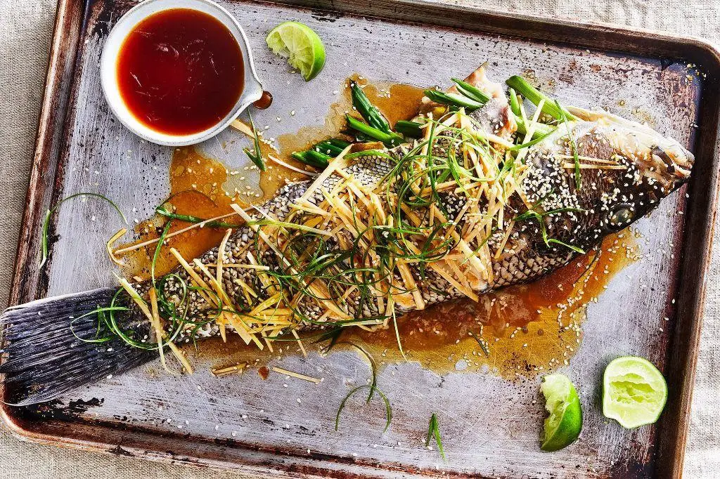 Asian-Style Steamed Flounder with Ginger and Scallions