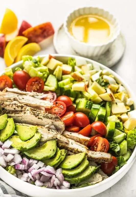 Avocado Cobb Salad with Lemon Vinaigrette