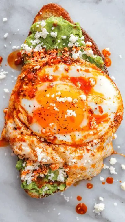 Avocado Toast with Cotija Cheese and Fried Egg