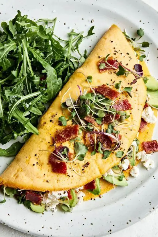 Avocado and Bacon Omelette