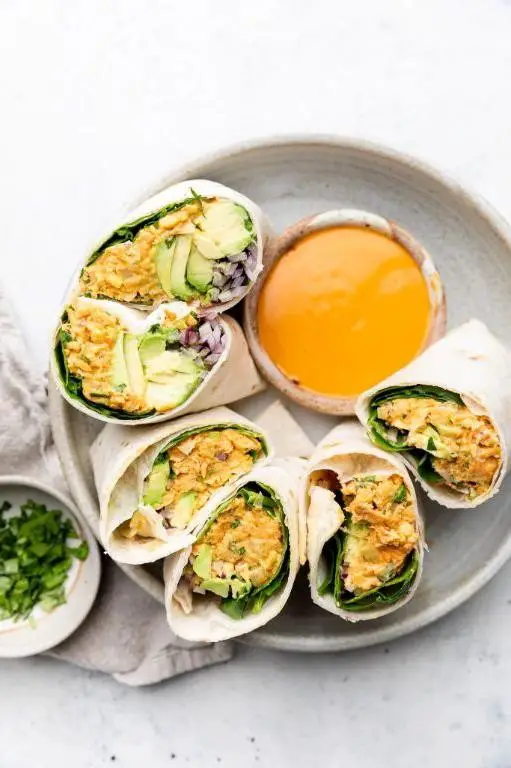 Avocado and Chickpea Salad Wrap