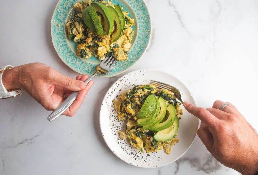 Avocado and Spinach Scramble