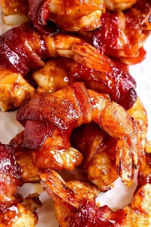 BBQ Bacon Wrapped Shrimp