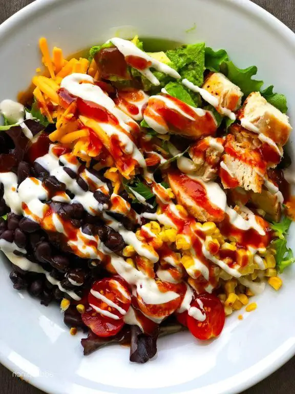 BBQ Chicken Cobb Salad with Corn and Black Beans
