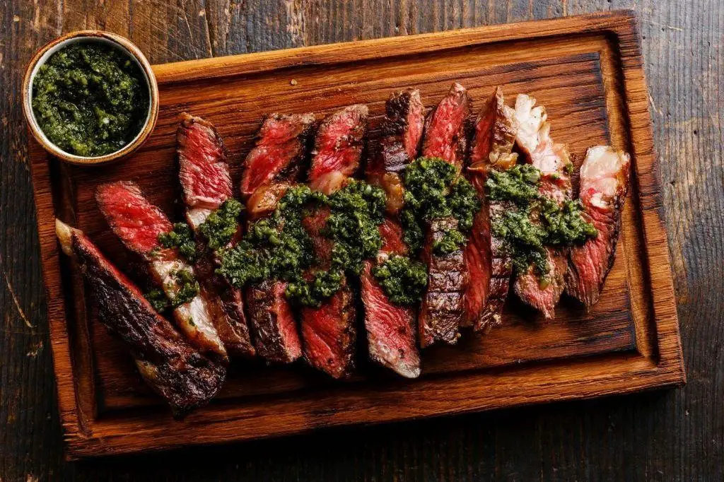BBQ Sirloin Steak with Chimichurri Sauce