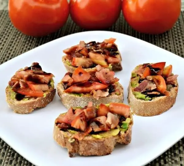 Bacon and Avocado Crostini