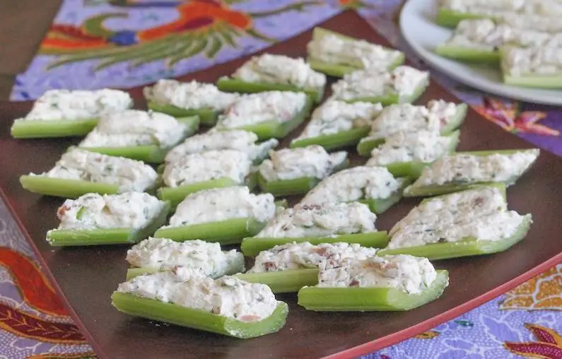 Bacon and Blue Cheese Stuffed Celery