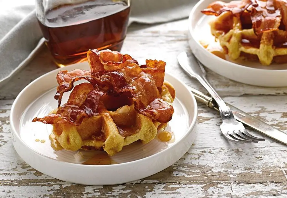 Bacon and Maple Syrup Waffles
