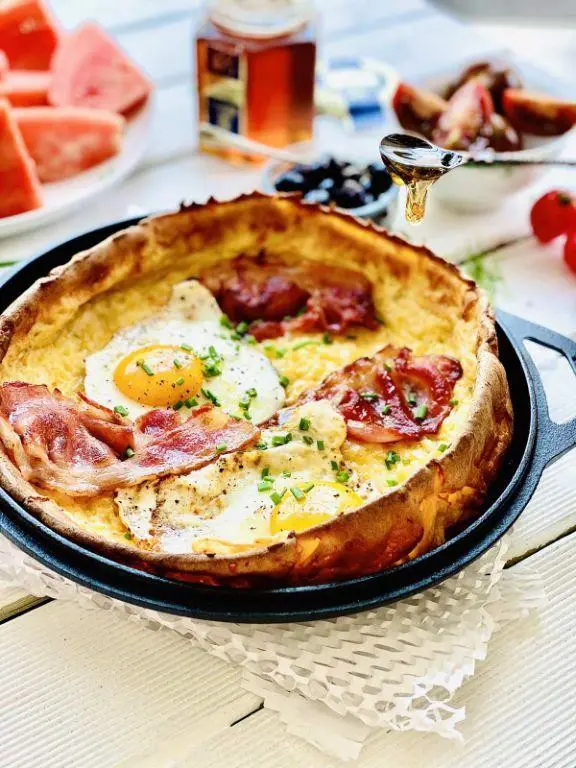 Bacon and Onion German Puff Pancake