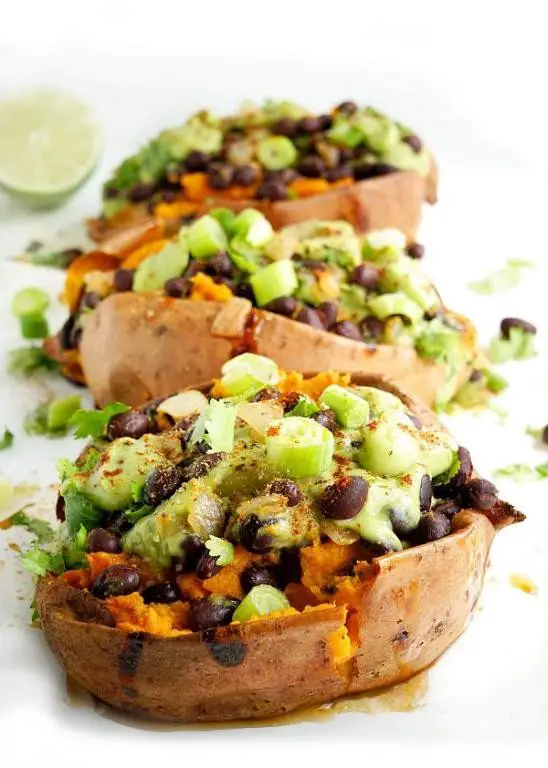 Baked Avocado with Black Beans