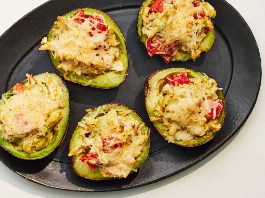 Baked Avocado with Chicken and Cheese