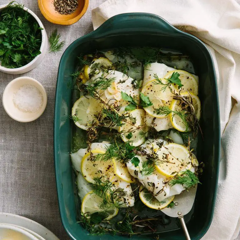 Baked Cod with Herbs