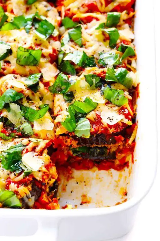 Baked Eggplant Parmesan with Bread Crumbs