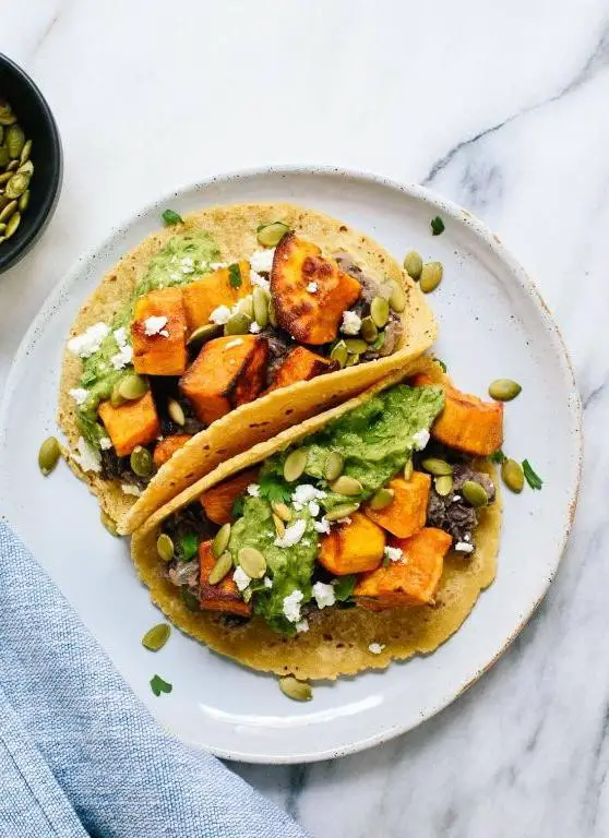 Baked Yam and Black Bean Tacos