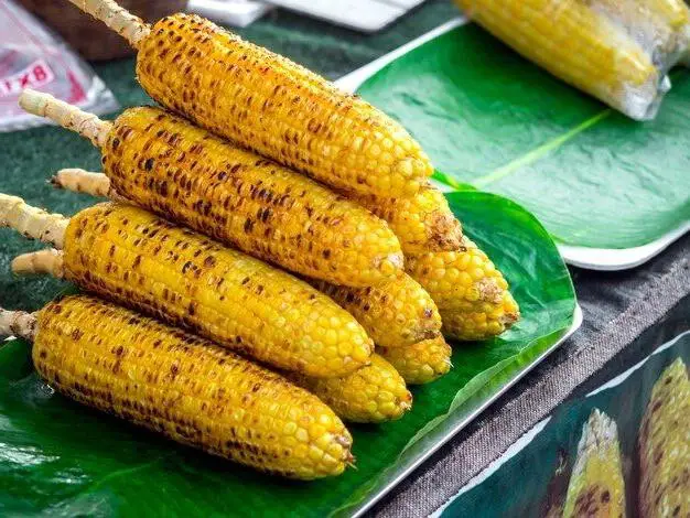 Banana Leaf Grilled Corn