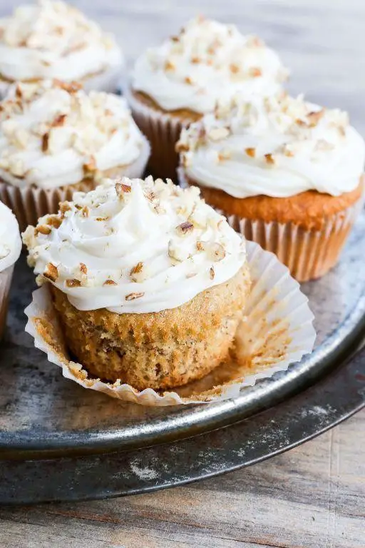 Banana Nut Cupcakes with Cream Cheese Frosting