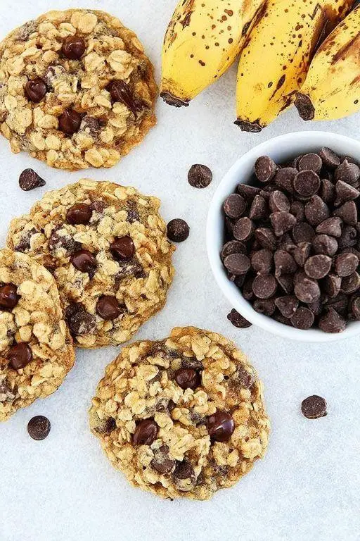 Banana Oatmeal Chocolate Chip Cookies