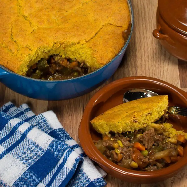 Beef Stew with Cornbread Topping