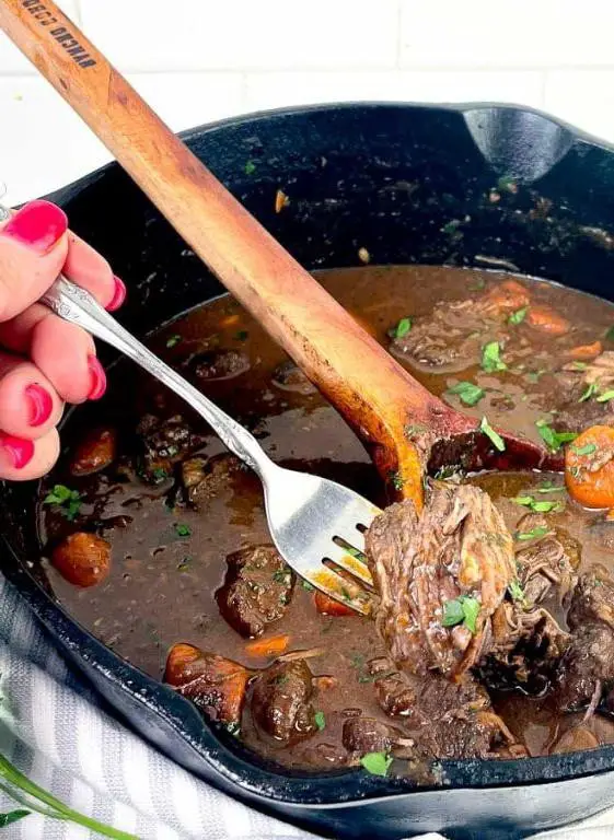 Beef Stew with Red Wine and Mushrooms