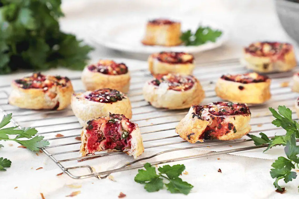 Beet and Feta Pinwheel Appetizers