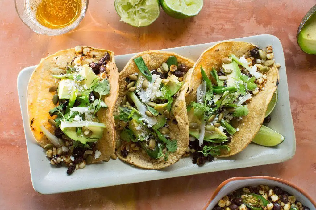 Black Bean and Cotija Cheese Tacos