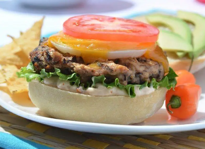 Black Bean and Turkey Burger with Chipotle Mayo