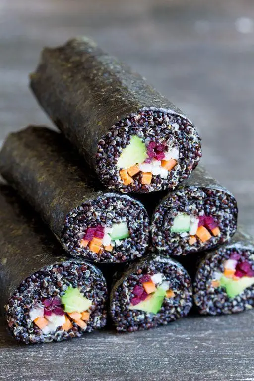 Black Quinoa Sushi Rolls
