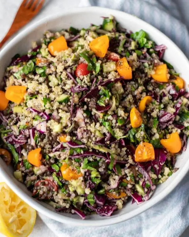 Black Quinoa and Lentil Salad