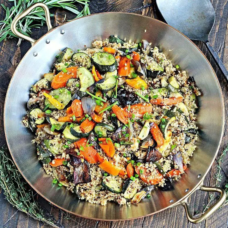 Black Quinoa and Roasted Vegetable Medley