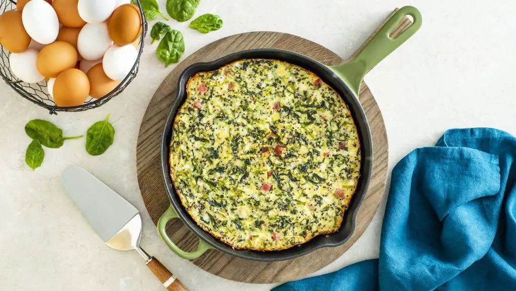 Black Quinoa and Spinach Frittata