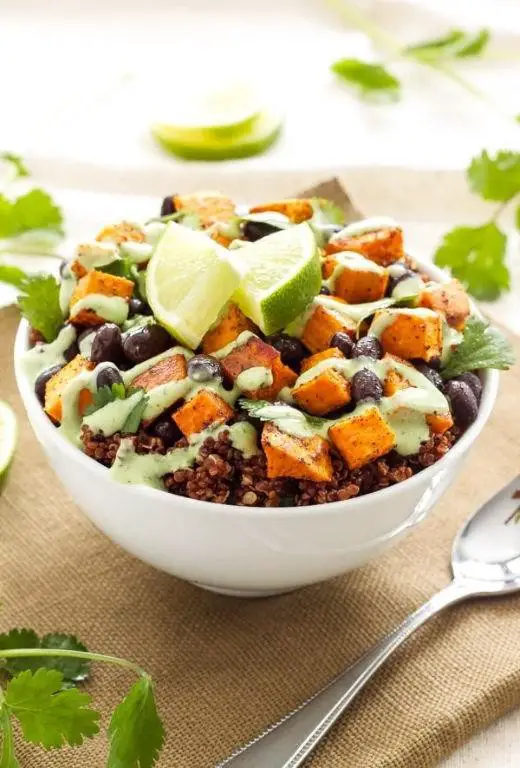 Black Quinoa and Sweet Potato Bowl