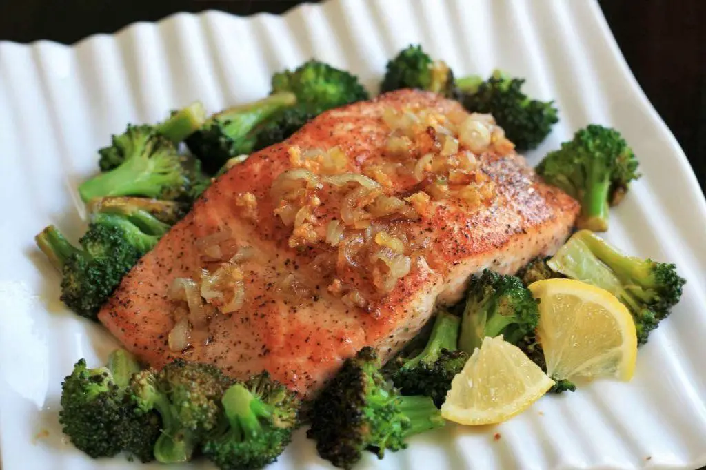 Blackened Salmon with Steamed Broccoli