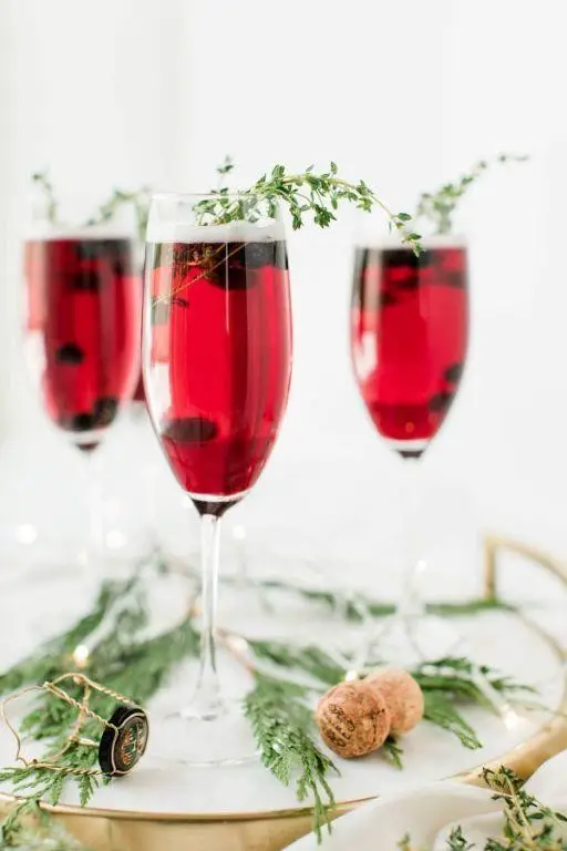 Blueberry Champagne Cocktail