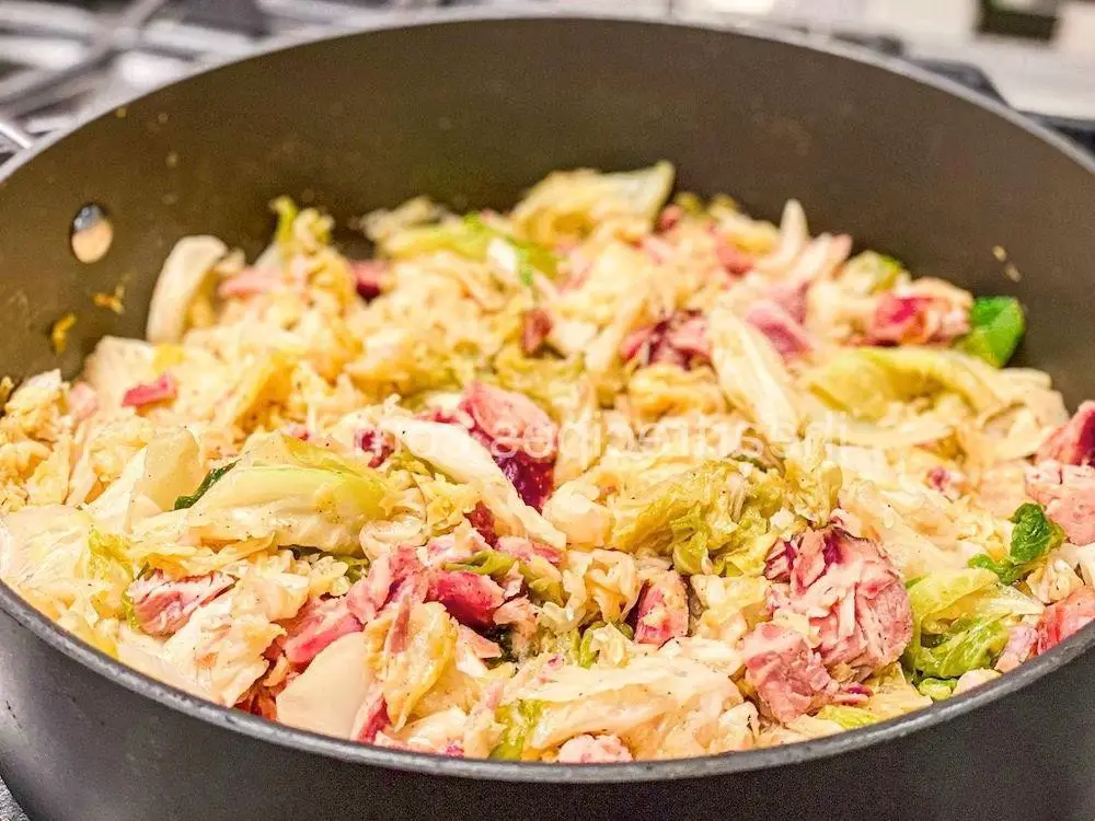 Braised Cabbage with Smoked Turkey