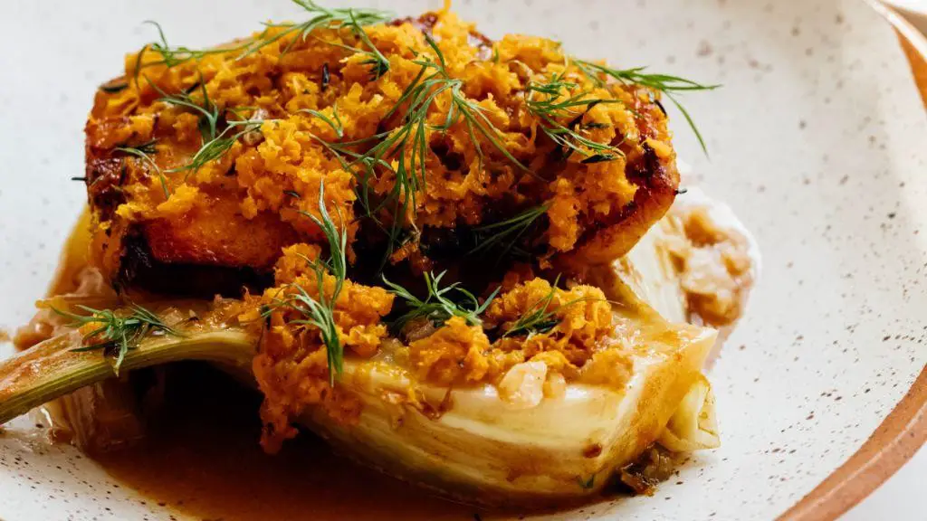 Braised Halibut with Fennel and Orange