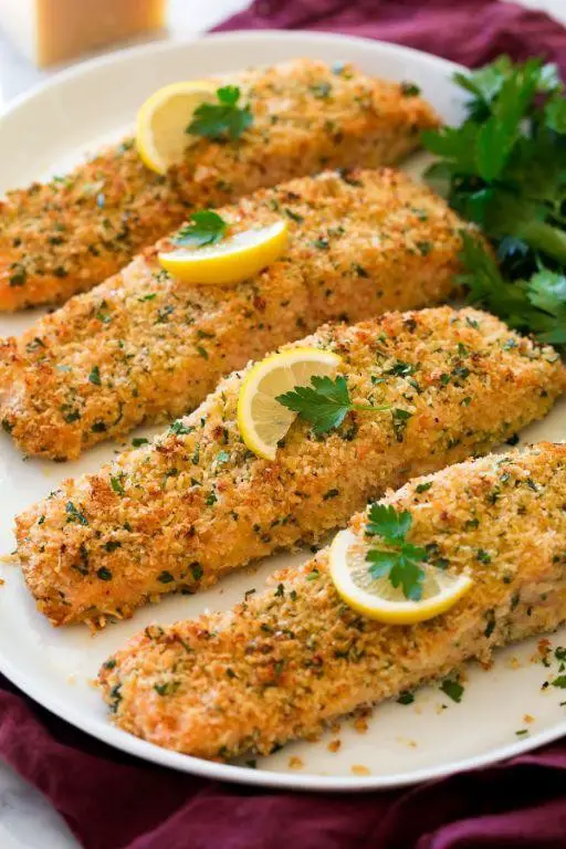 Bread Crumb Crusted Salmon