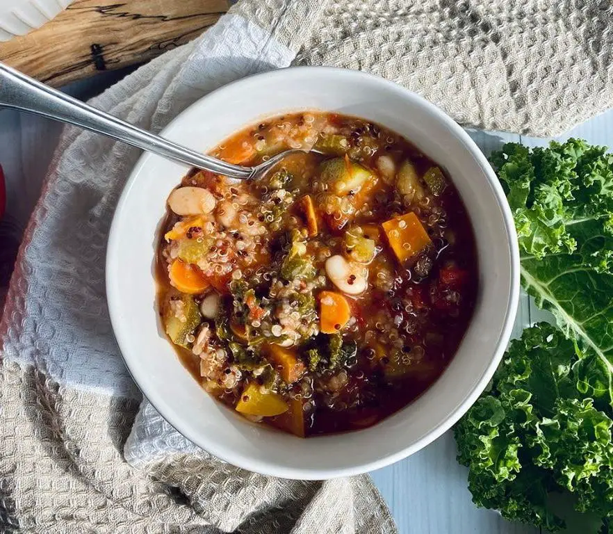 Brown Rice and Quinoa Soup with Kale