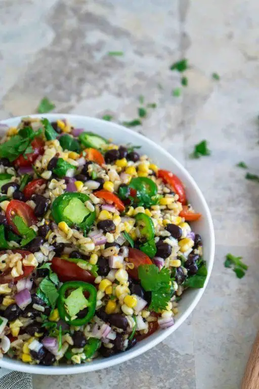 Brown Rice and Quinoa with Black Beans and Corn