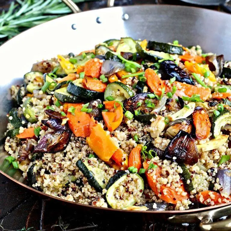 Brown Rice and Quinoa with Roasted Vegetables