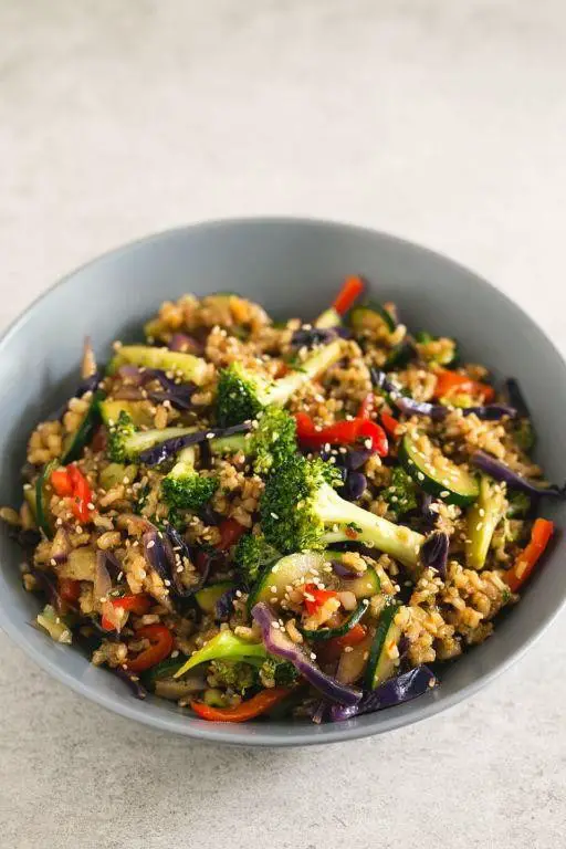 Brown Rice and Vegetable Holistic Stir Fry