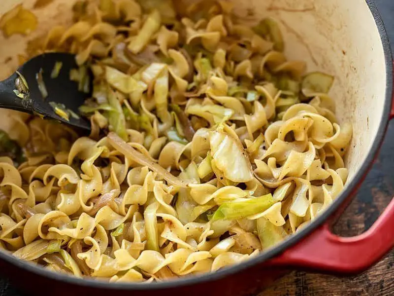 Cabbage and Noodles with Butter