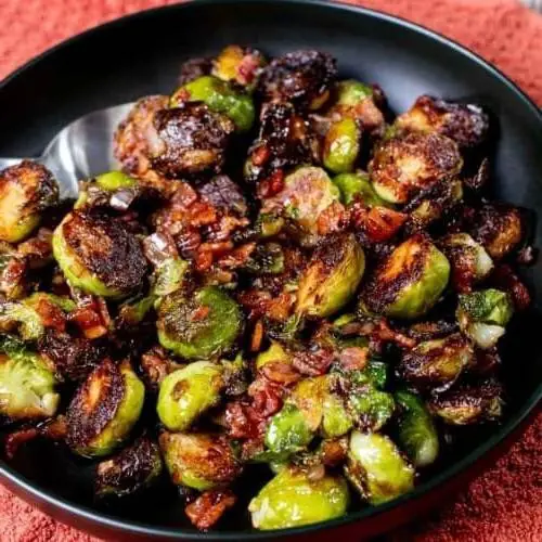 Cajun Roasted Brussels Sprouts with Bacon