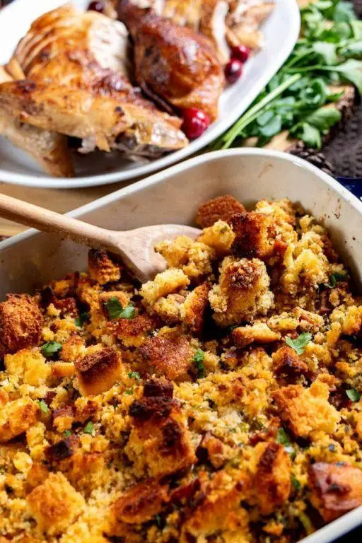 Cajun Roasted Turkey with Andouille Sausage Stuffing
