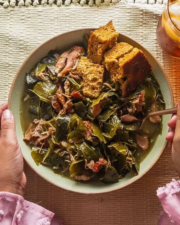 Cajun Style Collard Greens with Smoked Turkey