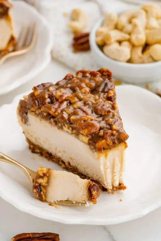 Caramel Pecan Tofu Cheesecake